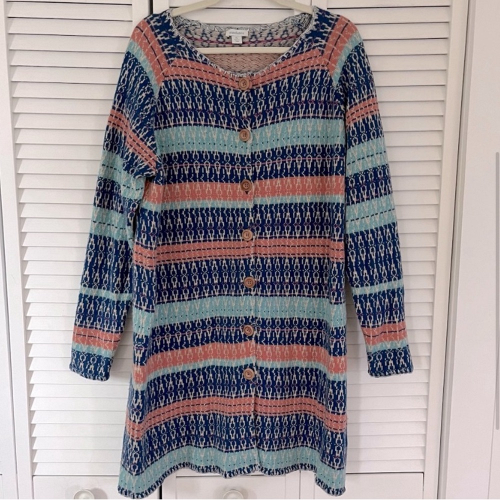 Sundance Shoreline Merino Wool Cotton Blend Long Cardigan Sz XL